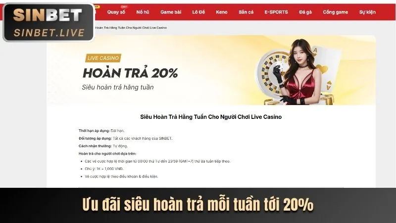 Chương trình hoàn trả tiền cược lucky 8 link vào